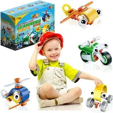 Photo 2 of  60PCS Kids Building Games STEM Toys for 5 6 7 8 9+ Year Old Boys Birthday Gifts,Educational Autistic Building Toys Stem Engineering Kit Creative Learning Steam Activities (GY)