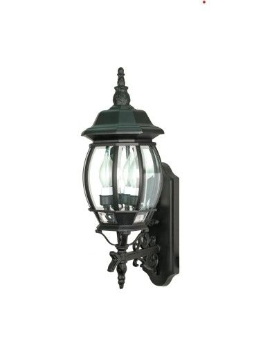 Photo 1 of Nuvo Lighting Central Park Light Tall Outdoor Wall Sconce with Clear Glass Shade - ADA Compliant