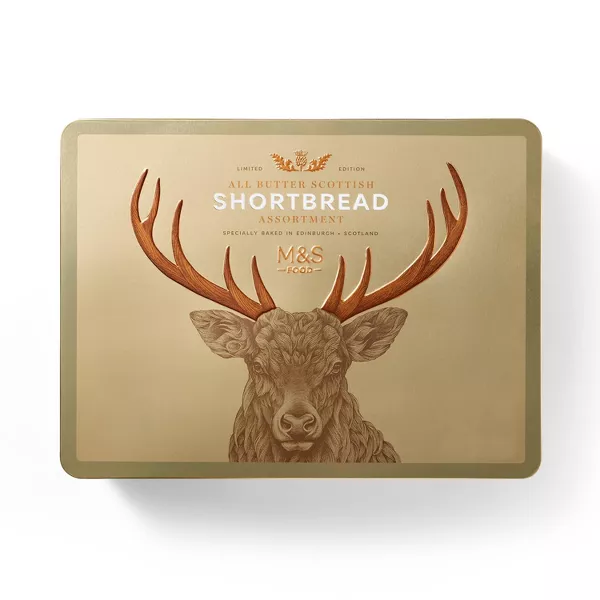 Photo 1 of M&S Shortbread Biscuit Stag Tin - 22.9oz
