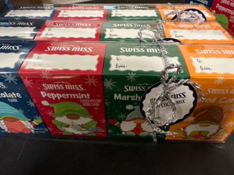 Photo 2 of 3 PACK Swiss Miss Holiday Gnomes Assorted Flavor Hot Cocoa Gift Pack 5.52 Oz 4 Count Cartons
