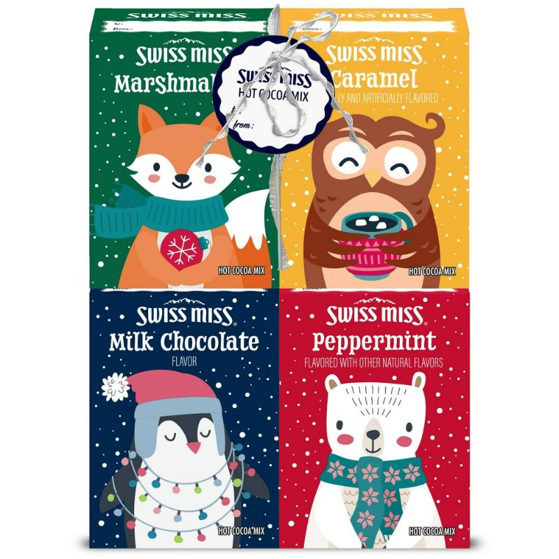 Photo 1 of 3 PACK Swiss Miss Holiday Gnomes Assorted Flavor Hot Cocoa Gift Pack 5.52 Oz 4 Count Cartons
