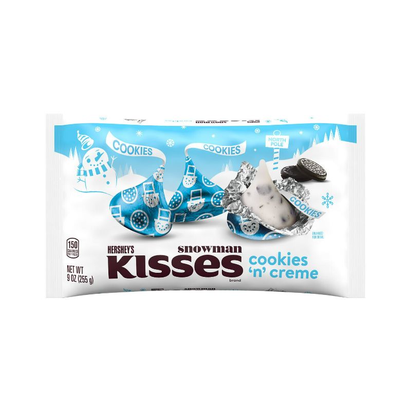 Photo 1 of 12 PACK Hershey S Kisses Cookies N Creme Christmas Candy Bag 9 Oz
