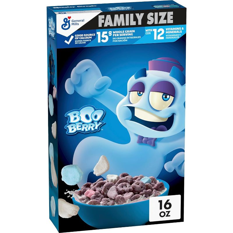 Photo 1 of 3 Pack General Mills Boo Berry Breakfast Cereal, 16 oz Box
