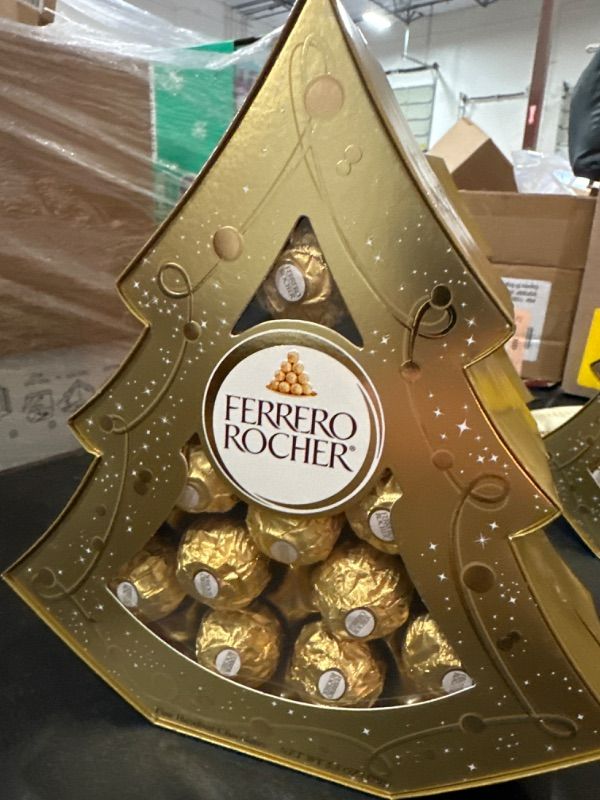 Photo 2 of Ferrero Rocher Premium Milk Chocolate Hazelnut Luxury Chocolate Holiday Gift 12 Count
