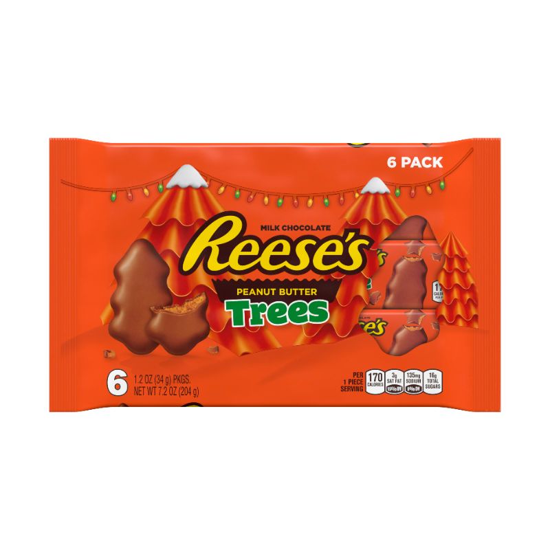 Photo 1 of 3 PACK Reese S Milk Chocolate Peanut Butter Trees Christmas Candy Packs 1.2 Oz 6 Count
