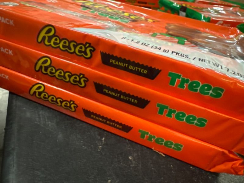 Photo 2 of 3 PACK Reese S Milk Chocolate Peanut Butter Trees Christmas Candy Packs 1.2 Oz 6 Count
