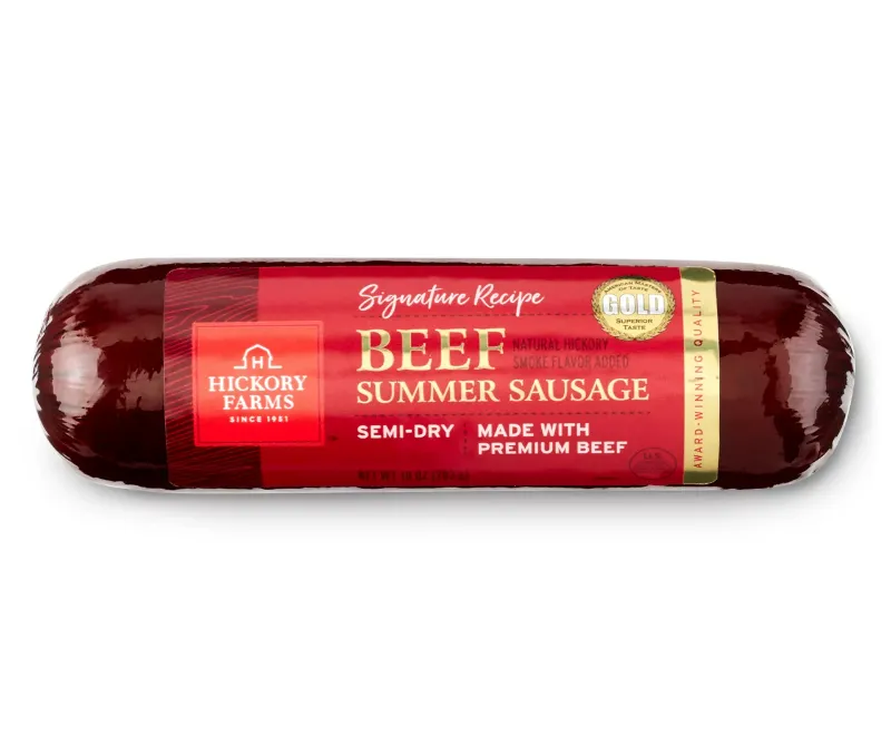 Photo 1 of 4 PACK Semi-Dry Beef Summer Sausage, 10 Oz.
