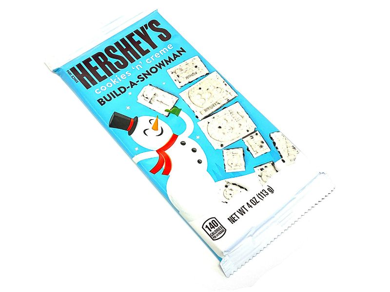 Photo 1 of 12 PACK Hershey S Build-a-Snowman Cookies N Creme Christmas Candy Bar 4 Oz