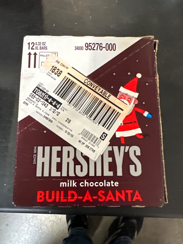 Photo 2 of 12 PACK Hershey's Build-a-Santa Milk Chocolate Holiday Candy Bar - 4.32oz