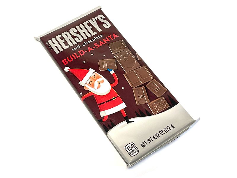 Photo 1 of 12 PACK Hershey's Build-a-Santa Milk Chocolate Holiday Candy Bar - 4.32oz