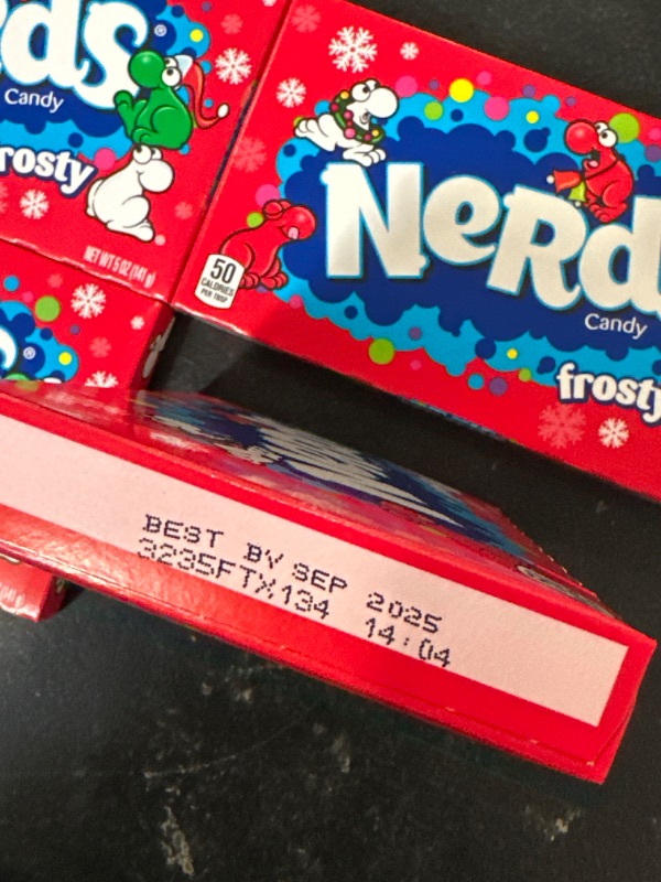Photo 3 of 4 PACK Nerds Frosty Holiday Candy Theater Box, 5oz
