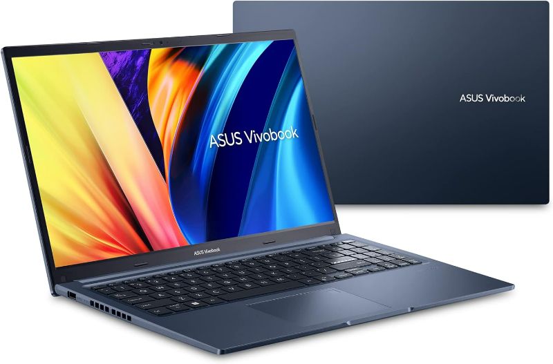 Photo 1 of ASUS VivoBook 15 Slim Laptop, 15.6 inch FHD Display, Intel Core i5-1240P CPU, Intel Iris Xe Graphics, 8GB RAM, 512GB SSD, Fingerprint Sensor, Windows 11 Home, Quiet Blue, F1502ZA-DS52
