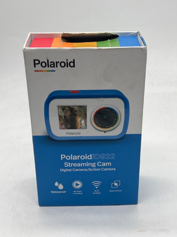 Photo 3 of Polaroid Dual Screen WiFi Action Camera 4K 18mp, Waterproof Sports Polaroid Camera with Built in Rechargeable Battery and Mounting Accessories for Vlogging, Sports, Traveling, Home Videos Blue (Dual Screen 4K)
