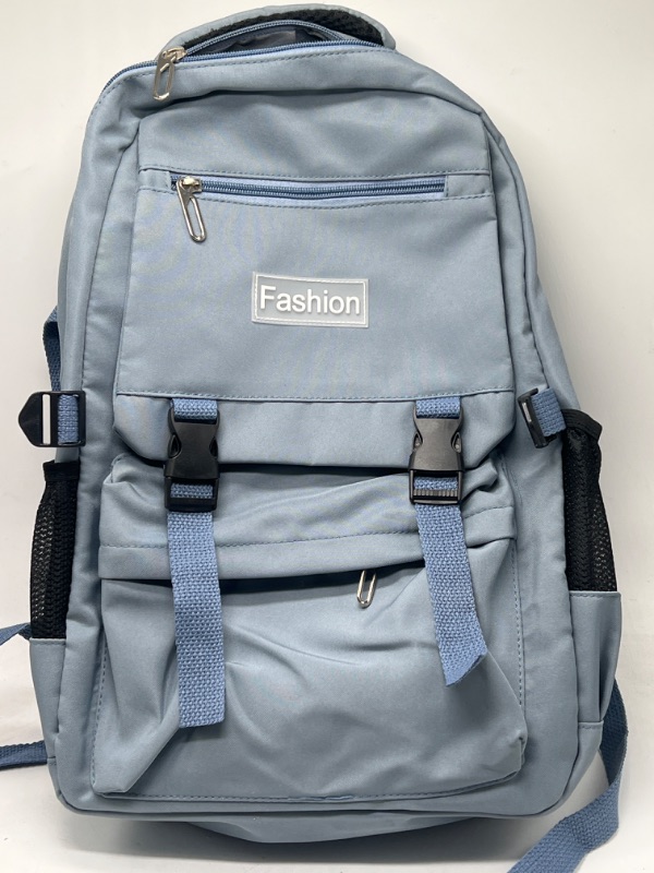Photo 1 of Light Blue Fashion Backpack With Clips And Straps 