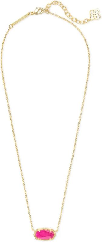 Photo 2 of Kendra Scott Elisa Pendant Necklace for Women, Fashion Jewelry, 14k Gold-Plated
