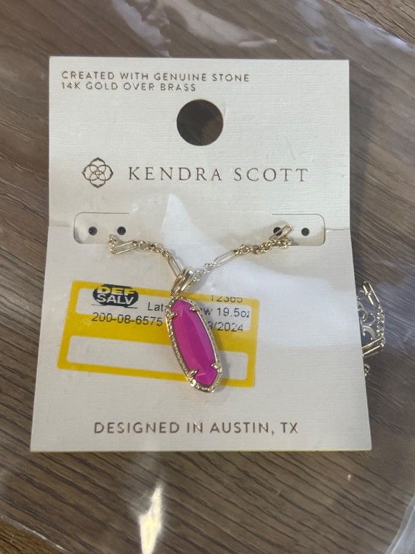 Photo 1 of Kendra Scott Elisa Pendant Necklace for Women, Fashion Jewelry, 14k Gold-Plated
