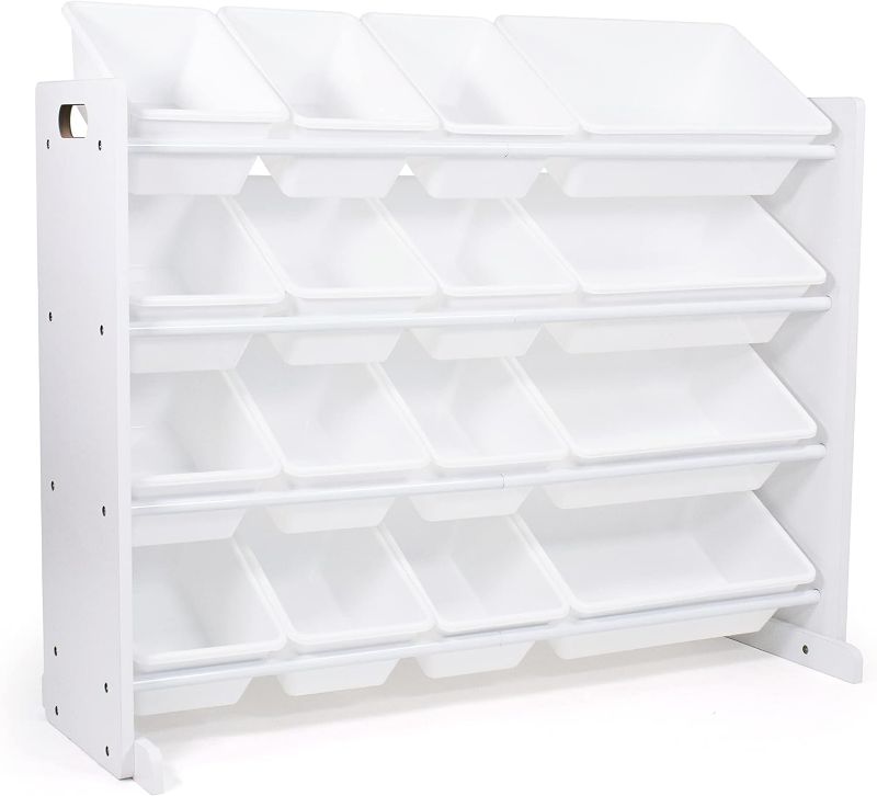 Photo 1 of Humble Crew Extra-Large Toy Organizer, 16 Storage Bins, White/White
