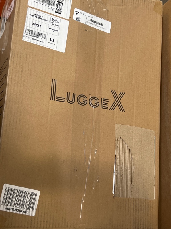 Photo 1 of LUGGEX Carry On Luggage 22x14x9 Airline Approved - PC Expandable Hardside Luggage with Spinner Wheels - 4 Metal Corner Hassle-Free Travel (Black Suitcase) Gun 20