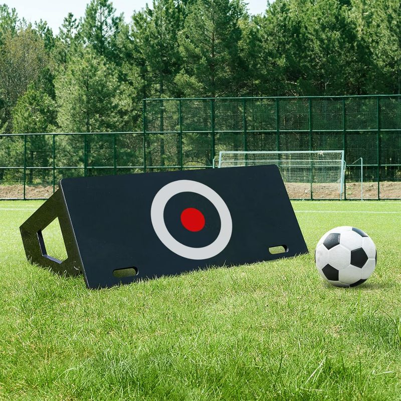 Photo 1 of BJFASTLT Soccer Rebounder Board 40X16 Foldable Soccer Wall with 2 Angles Rebound Board for Passing & Shooting Practice Black 40inch X 16inch
