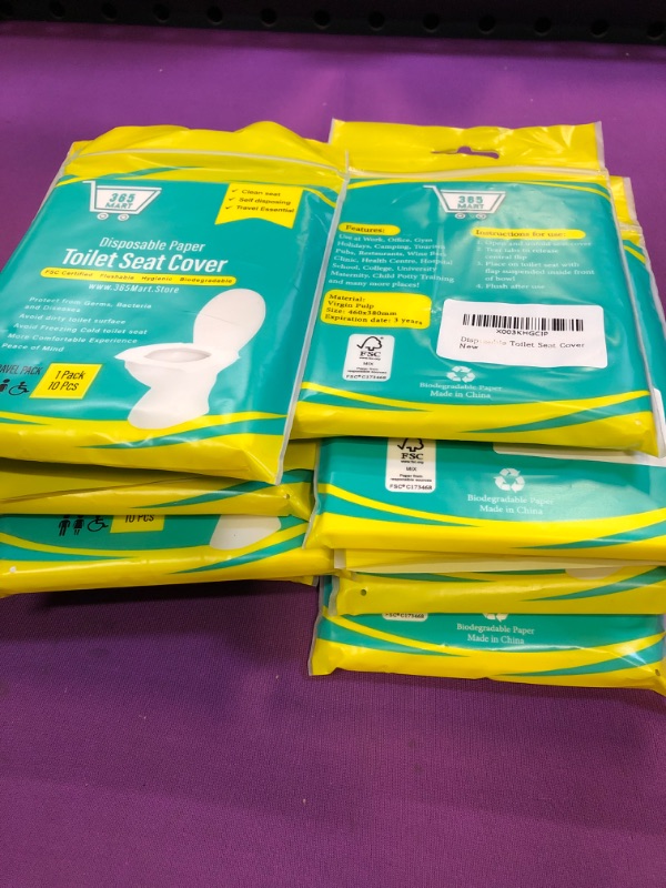 Photo 2 of 365Mart Toilet Seat Covers Disposable Travel Potty Traning Flushable for Kids and Adults, Use at Workplaces, Hospitals, Schools and Hotels for Good Hygiene, Avoid Germs, Viruses and Cold Commode Seat  18 PACKS