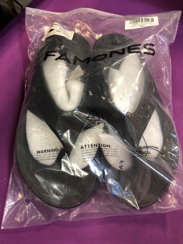 Photo 1 of Famones Unisex Original Flip Flops Sandals with Arch Support Sport Recovery Casual Thong Sandal for Women and Men Pillow Cloud Slip On  M8/W10