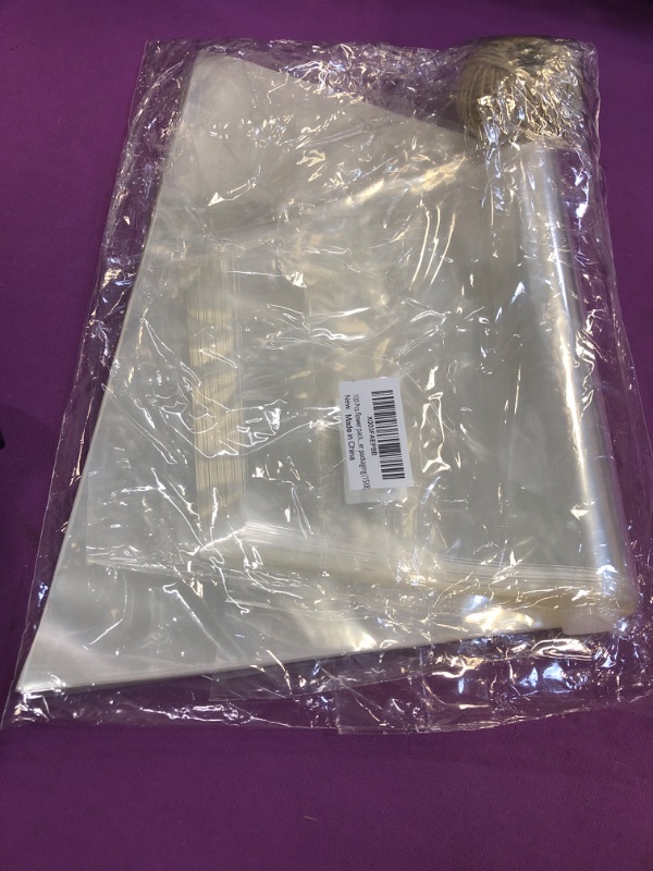 Photo 2 of 100 Pcs flower Packaging transparent bag,flowers bouquet sleeve transparent cellophane Suitable for flower shop, shopping mall flower packaging (15X8)