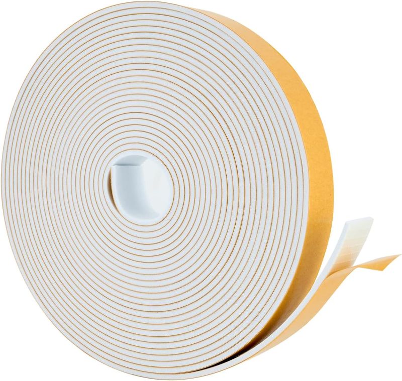 Photo 1 of 
Roll over image to zoom in







High Density Foam Weather Stripping Door Seal Strip Insulation Tape Roll for Insulating Door Frame, Window, Air Conditioner | Self Adhesive Sealing Weatherstrip (White, 1 in x 1/8 in x 30 Ft)