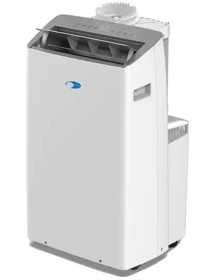 Photo 1 of 12,000 BTU Portable Air Conditioner Cools 600 Sq. Ft. with Heater and Smart Wi-Fi in White
