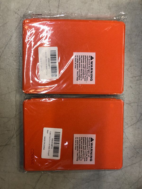 Photo 2 of 2 PACK!!! CoBak Case for All New Kindle 10th Generation 2019 Released - Will Not Fit Kindle Paperwhite or Kindle Oasis?Premium PU Leather Smart Cover with Auto Sleep and Wake Orange Kindle 10th Generation 2019