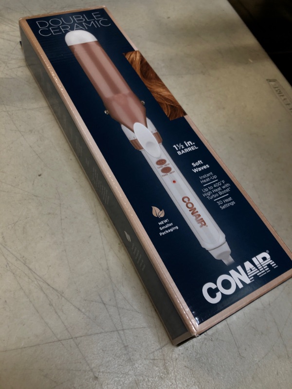 Photo 2 of Conair Double Ceramic Rose Gold Curling Iron - 1.5&#34;