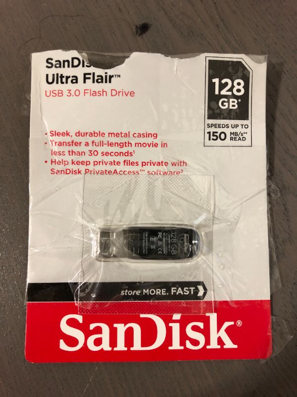 Photo 2 of SanDisk 128GB Ultra Flair USB 3.0 Flash Drive - SDCZ73-128G-G46