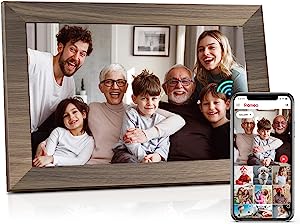 Photo 1 of 10.1 WiFi Digital Picture Frame, Canupdog IPS Touch Screen Smart Cloud Digital Photo Frame with 16GB Storage, Wall Mountable, Auto-Rotate, Motion Sensor, Share Photos via Frameo App