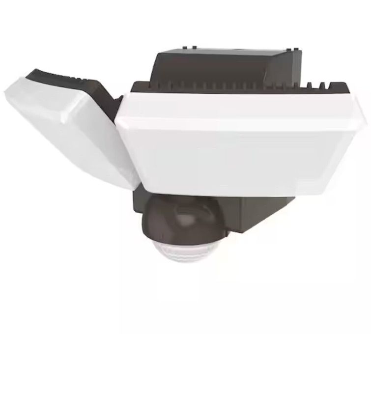 Photo 1 of Defiant 180-Degree Bronze Twin Battery Motion Sensor Outdoor Integrated LED
