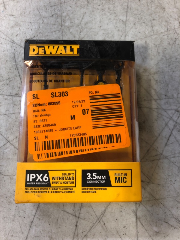 Photo 2 of Dewalt Jobsite Earphones