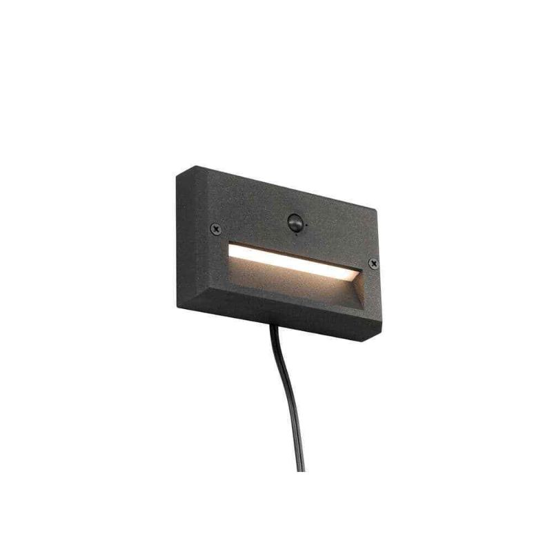 Photo 1 of Hampton Bay 15W Equiv Low Voltage Black Motion Sensing LED Outdoor Stair Light
