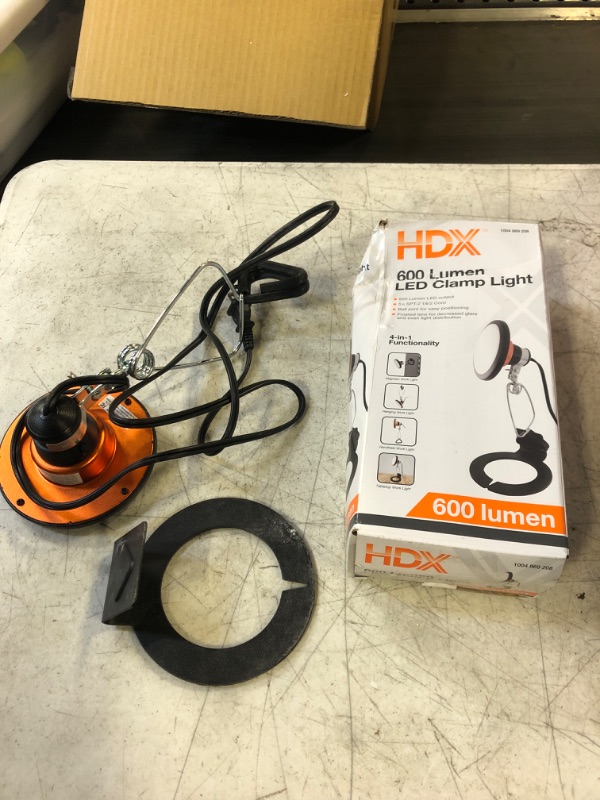 Photo 2 of HDX 600 Lumens Integrated LED Clamp Light w/ integrated LED 600 Lumen light
