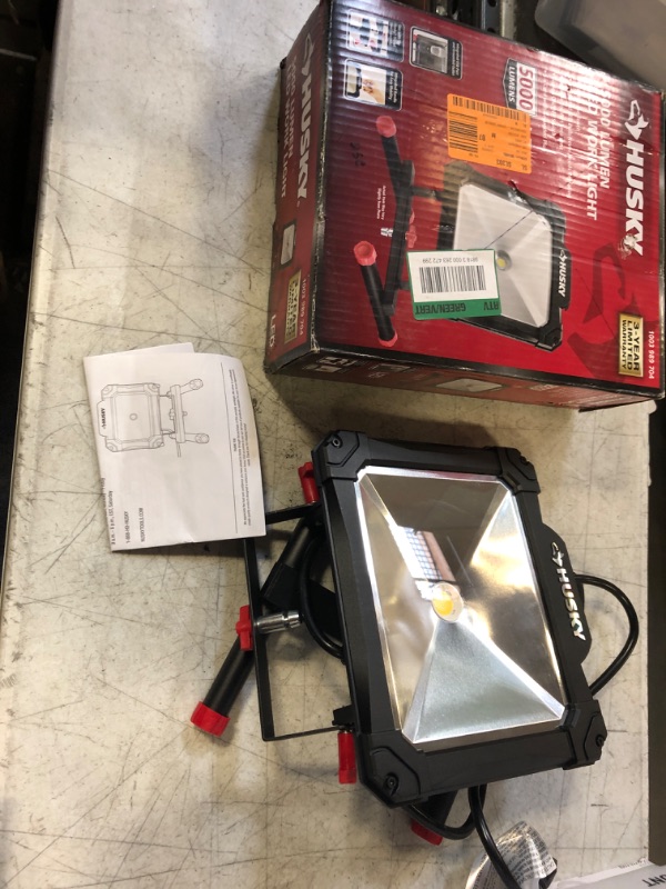 Photo 2 of Husky 5000 Lumens Portable LED Work Light OPEN BOX
