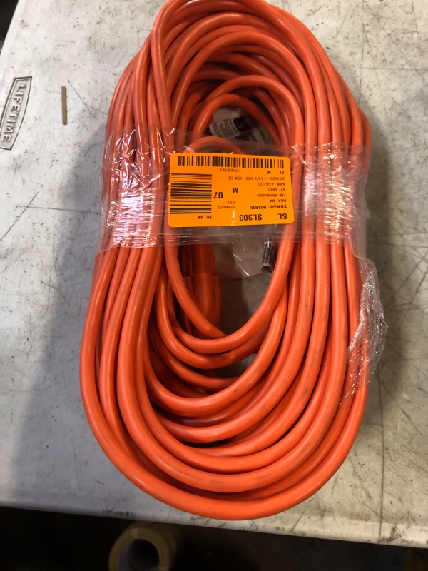 Photo 1 of 100FT ORANGE EXTENSION CORD 