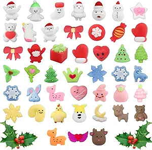 Photo 1 of 45PCS Christmas Mochi Squishy Toys Squishies Christmas Toys for Kids Girls Boys Christmas Party Favors Christmas Treat Bags Gifts
