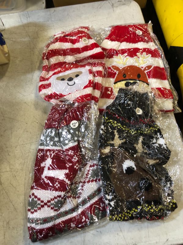 Photo 1 of 4 PCK CHRISTMAS DOG SWEATERS SMALL