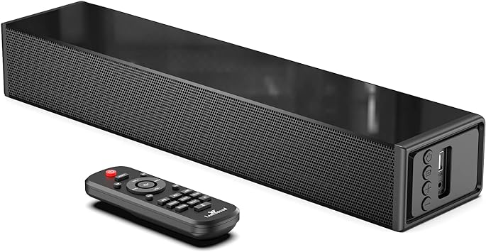 Photo 1 of LARKSOUND Small Sound Bar for TV, PC, Gaming, Surround Sound System, Mini TV Speaker Soundbar with Bluetooth/HDMI ARC/Optical/AUX/USB Connections
