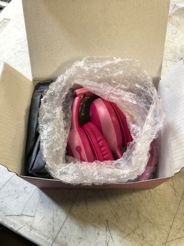 Photo 2 of gorsun Bluetooth Kids Headphones with Microphone,Children's Wireless Headsets with 85dB Volume Limited Hearing Protection,Stereo Over-Ear Headphones for Boys and Girls (Pink)
