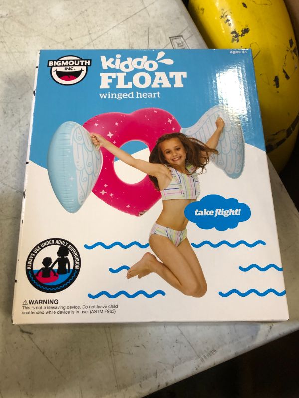 Photo 2 of BigMouth Inc. Kiddo Float, Inflatable Angel Heart Pool Tube with Wings, Durable, and Safety-Tested Vinyl
