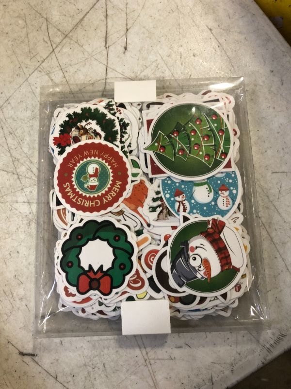 Photo 2 of 300PCS Christmas Stickers for Kids, Christmas Party Favors Stocking Stuffers Vinyl Water Bottles Stickers, Christmas Crafts Gifts for Classroom Students Holiday Sticker for Kids Teens Adults