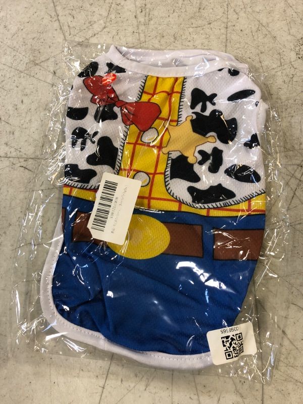 Photo 1 of Dog Costume Cowboy Cute Print Dog Vest SIZE XS 
