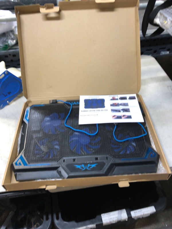 Photo 2 of Laptop Cooling Pad, Laptop Cooler with 6 Quiet LED Fans for 15.6-17 inch Laptop