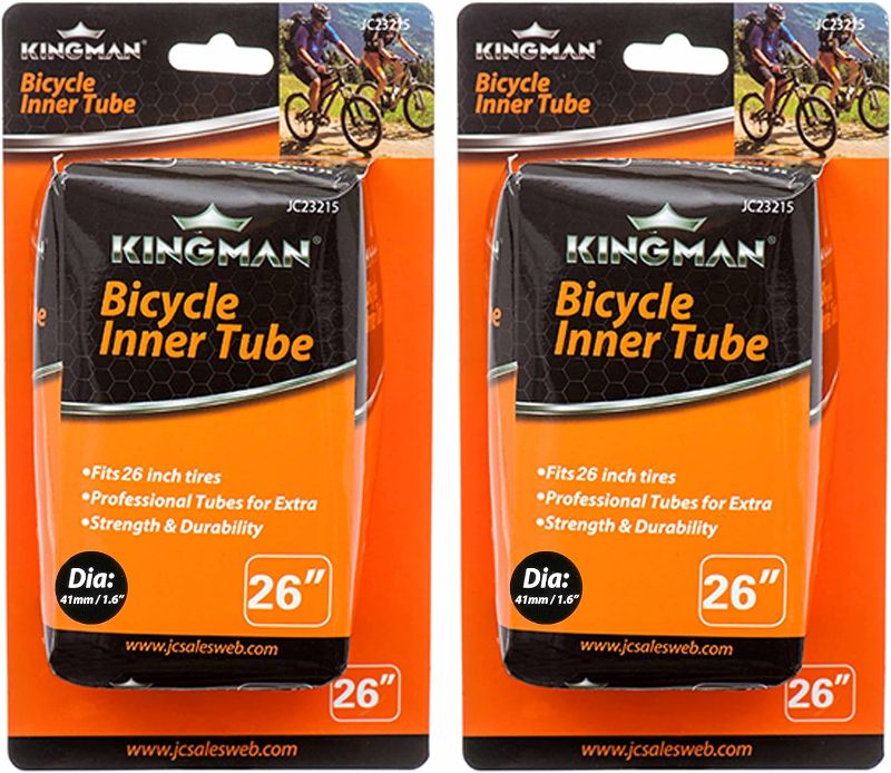 Photo 1 of 2 Kingman Replacement Bike Tube Inner Tire Bicycle 26" x 1.75 to 2.125 Innertube
