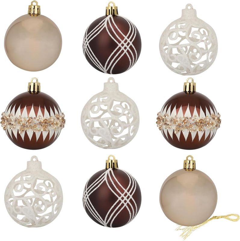 Photo 1 of 2.36"/60mm Wine Red Christmas Ball GrinchOrnaments, NEVSETPO 9PCS Xmas Tree Grinch Ornaments Shatterproof Creative Design Exquisite for Holiday Party Wedding Decoration Gift
