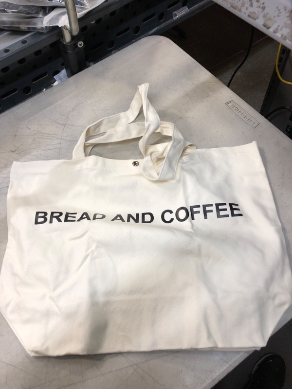 Photo 1 of BEIGE BREAD AND COFFEE TOTE BAG 