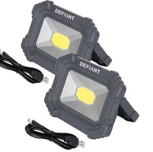 Photo 1 of 2000 Lumens Rechargeable Utility Light with Magnet (2-Pack)
